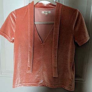 Madewell velvet blouse
